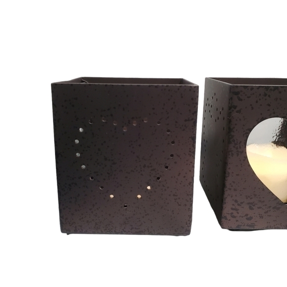 NIB Retired Partylite Celestial Lights Tealight Trio Metal glass candle holders - Picture 13 of 14